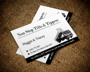 Diseño de Tarjeta de Presentación por Lanka Ama para Non Stop Tilts & Tippers | Diseño: #10384977