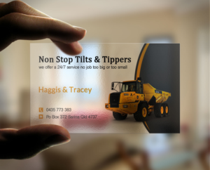 Diseño de Tarjeta de Presentación por Lanka Ama para Non Stop Tilts & Tippers | Diseño: #10384987