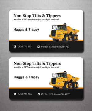 Diseño de Tarjeta de Presentación por Lanka Ama para Non Stop Tilts & Tippers | Diseño: #10384991