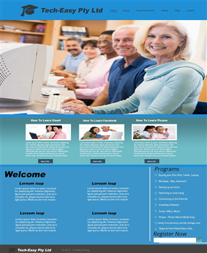 Wordpress Design by Aekpani for Tech-Easy Pty Ltd | Design: #2233318
