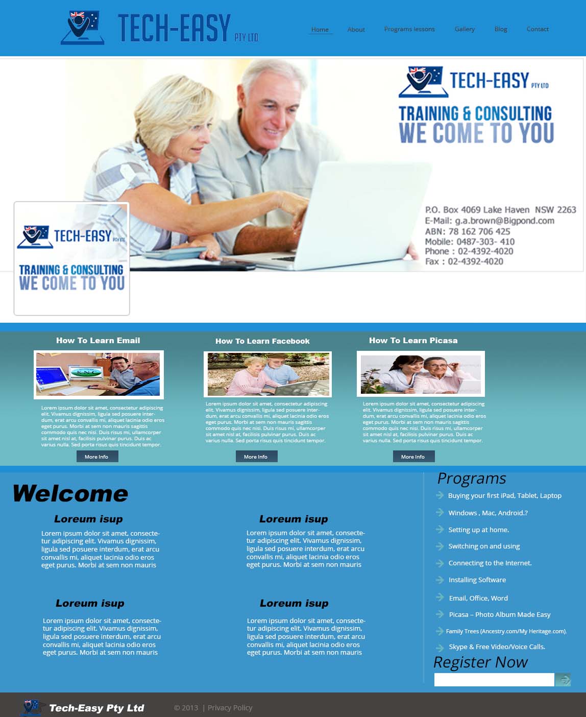 Wordpress Design by Aekpani for Tech-Easy Pty Ltd | Design #2236643