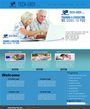 Wordpress Design by Aekpani for Tech-Easy Pty Ltd | Design: #2236643