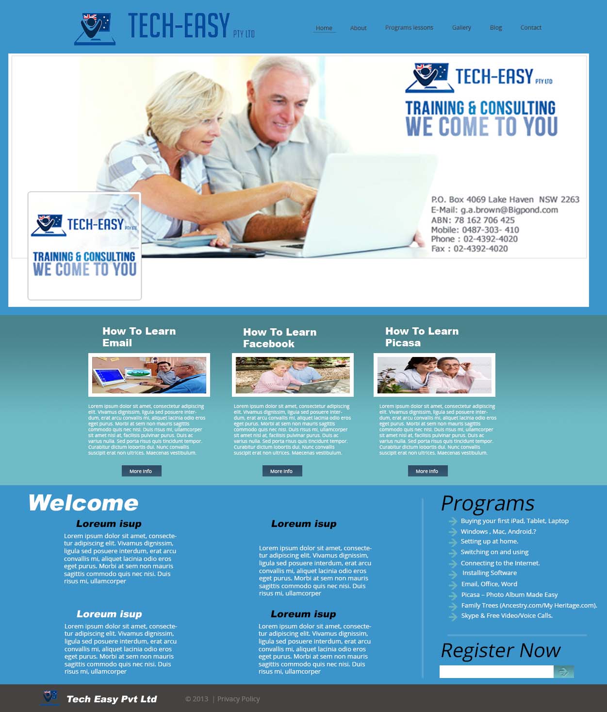 Wordpress Design by Aekpani for Tech-Easy Pty Ltd | Design #2236706