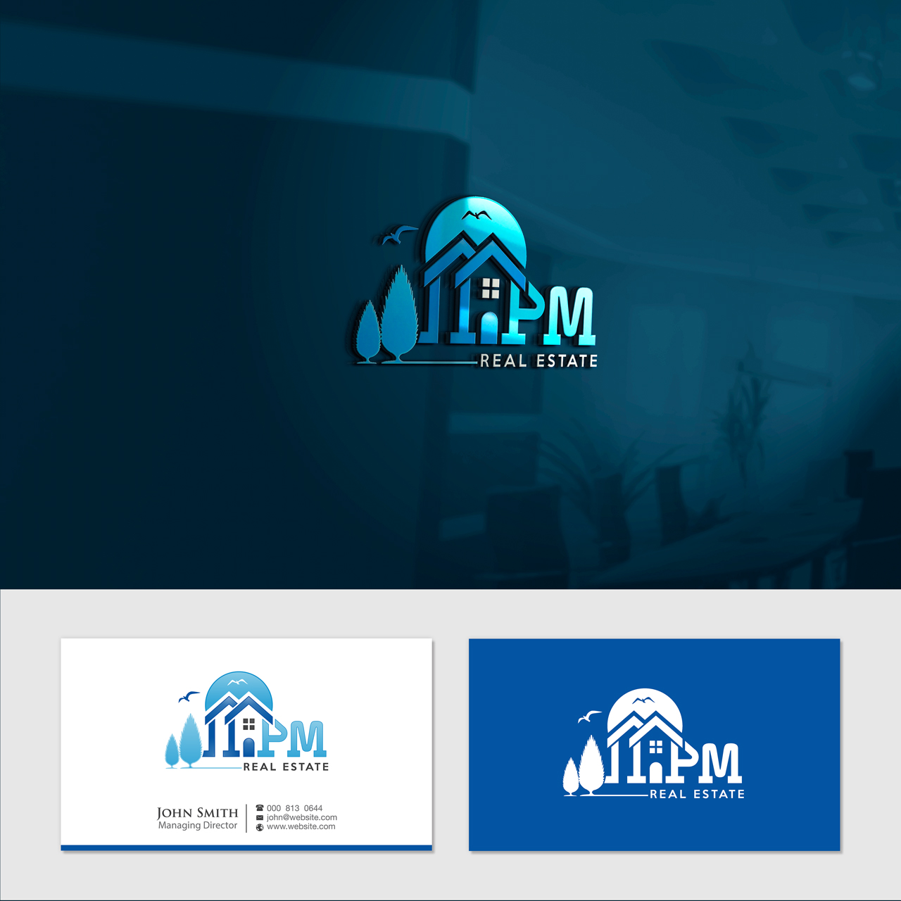 Logo Design by tajammuldesigner for PM Real Estate | Design #10404432