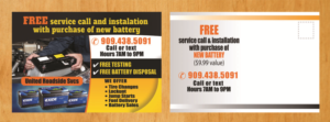Postcard Design by Venus L. Penaflor for United Roadside Svcs | Design #10404428