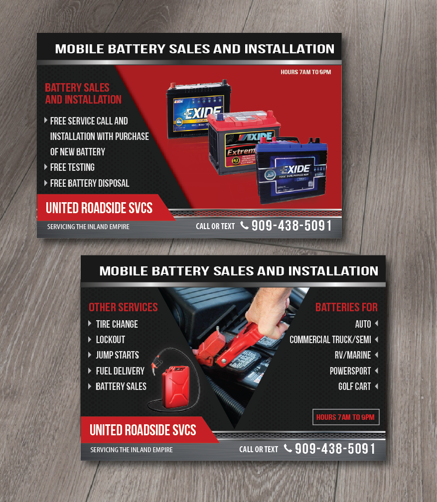 Postcard Design by alex989 for United Roadside Svcs | Design #10399048