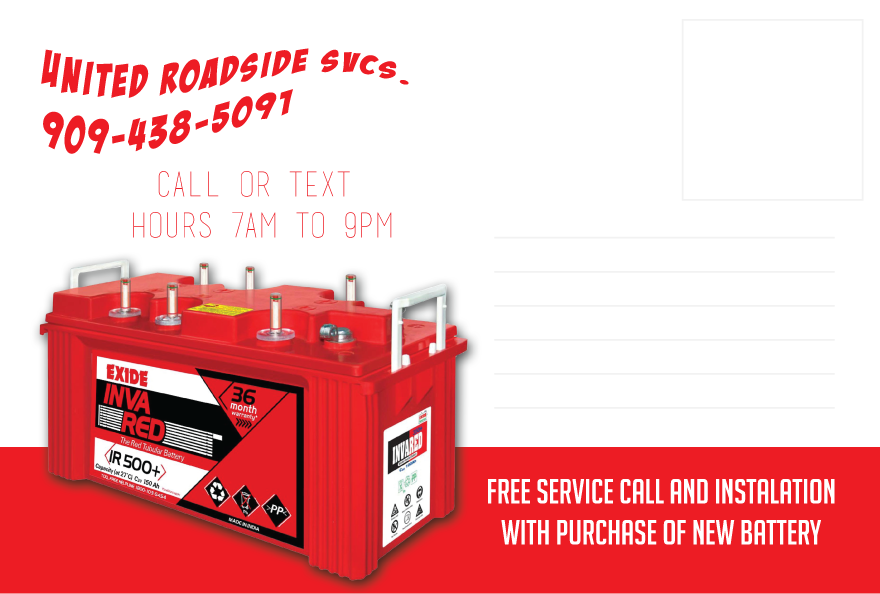 Postcard Design by jogz05 for United Roadside Svcs | Design #10425188