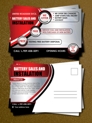 Postcard Design by debdesign for United Roadside Svcs | Design: #10382700