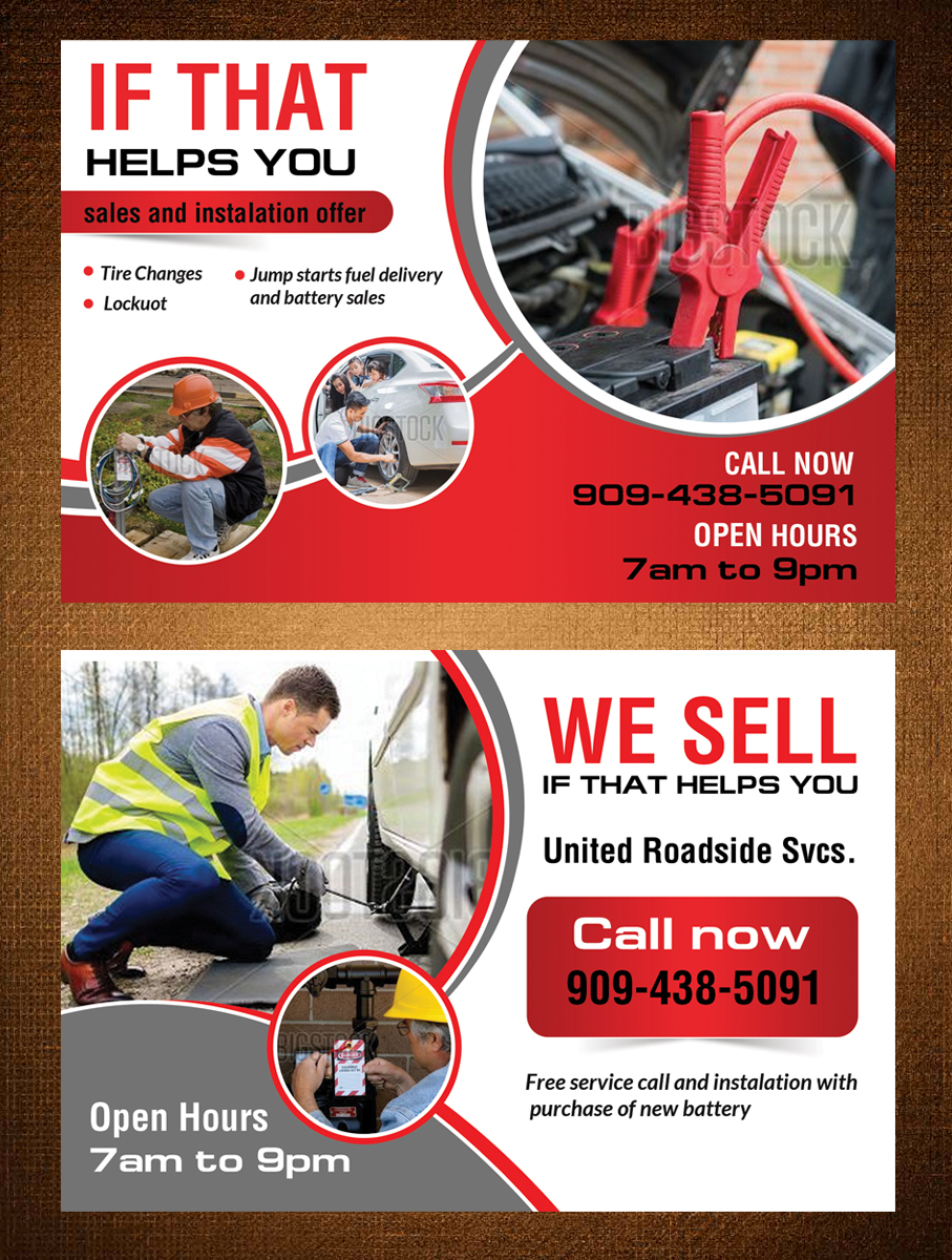 Postcard Design by creative.bugs for United Roadside Svcs | Design #10390047