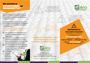 Design de Brochure par Black Stallions Impressive Solutions pour Valeo Asbestos & Safety | Design #2246510