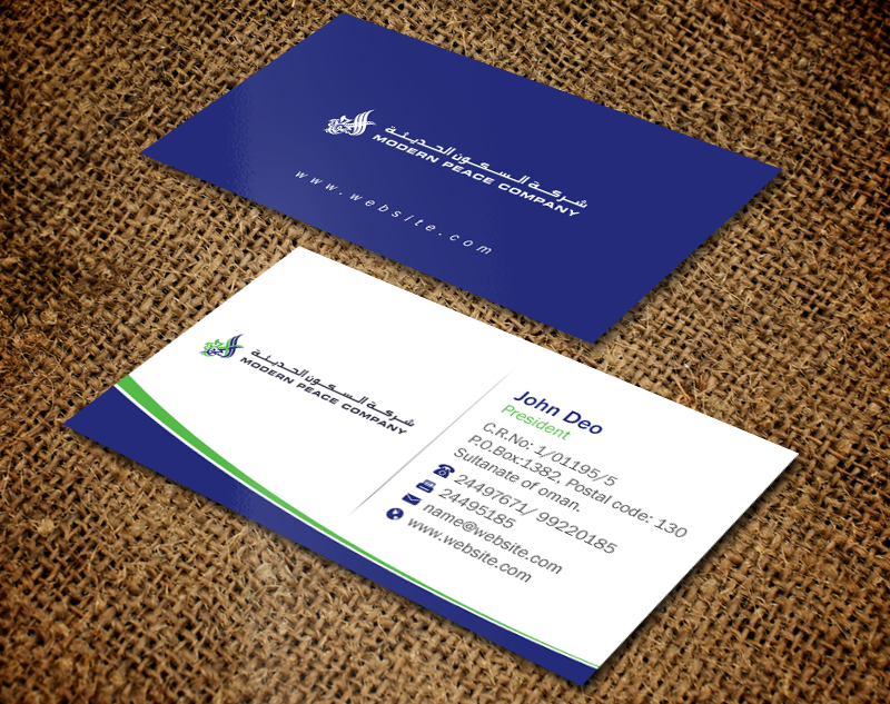 Business Card Design by Brand aid for Modern Peace Company | Design #10434643