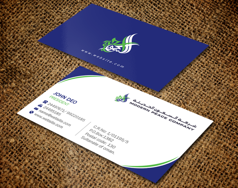 Diseño de Tarjeta de Presentación por Brand aid para Modern Peace Company | Diseño #10434657