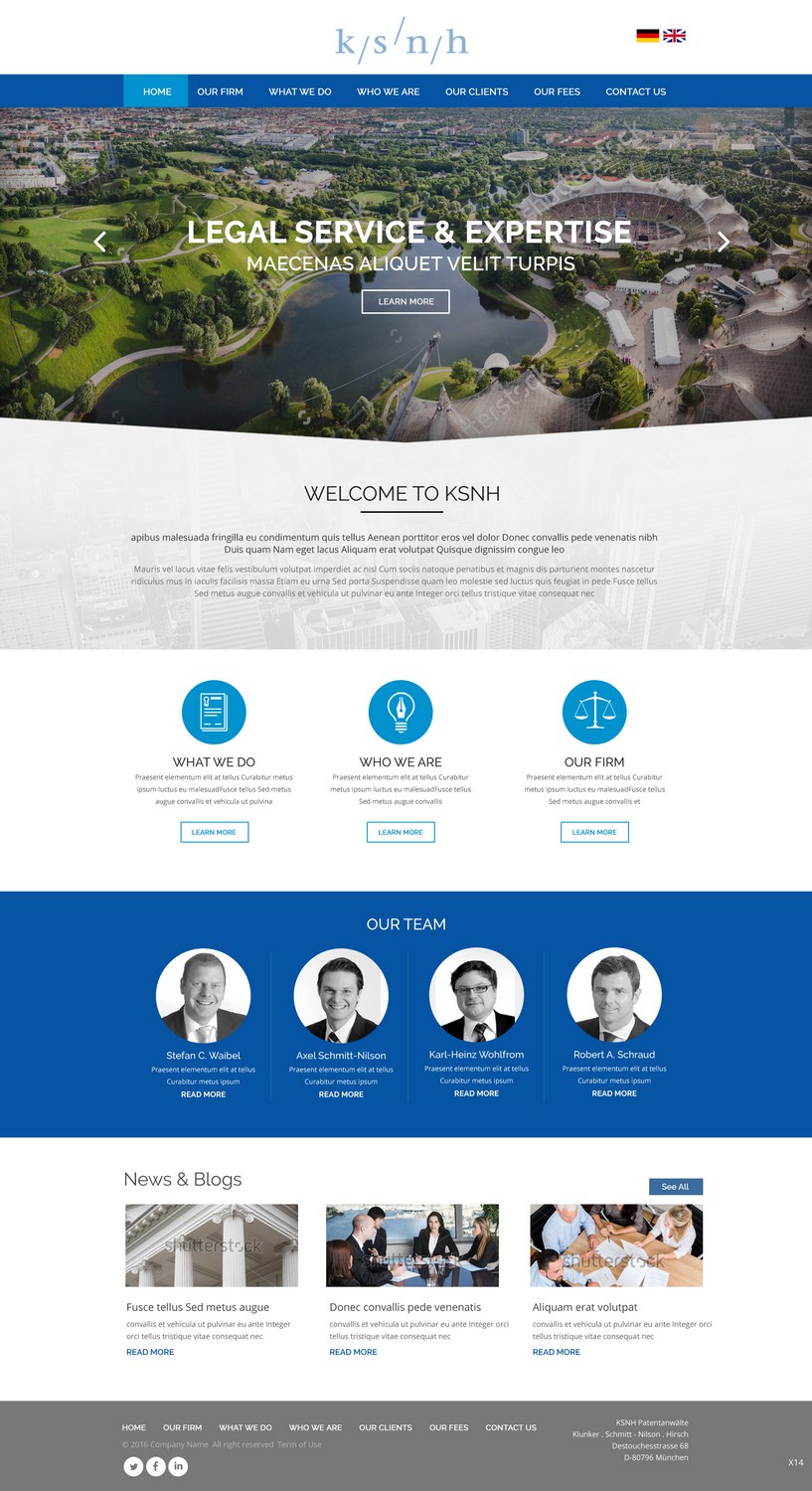 Diseño Web por pb para KSNH Patentanwälte | Diseño: #10393439