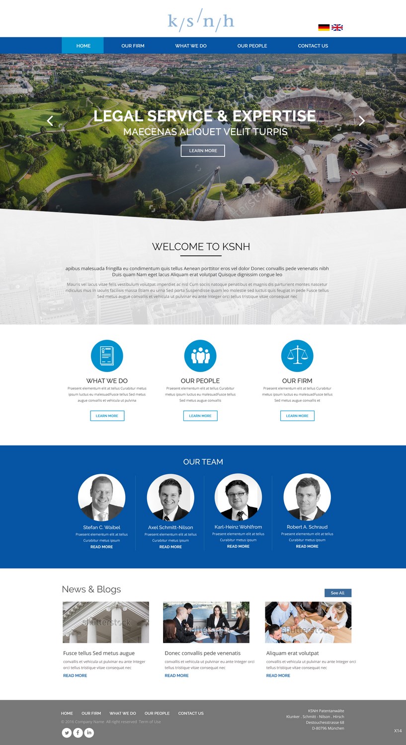 Web Design by pb for KSNH Patentanwälte | Design #10793739