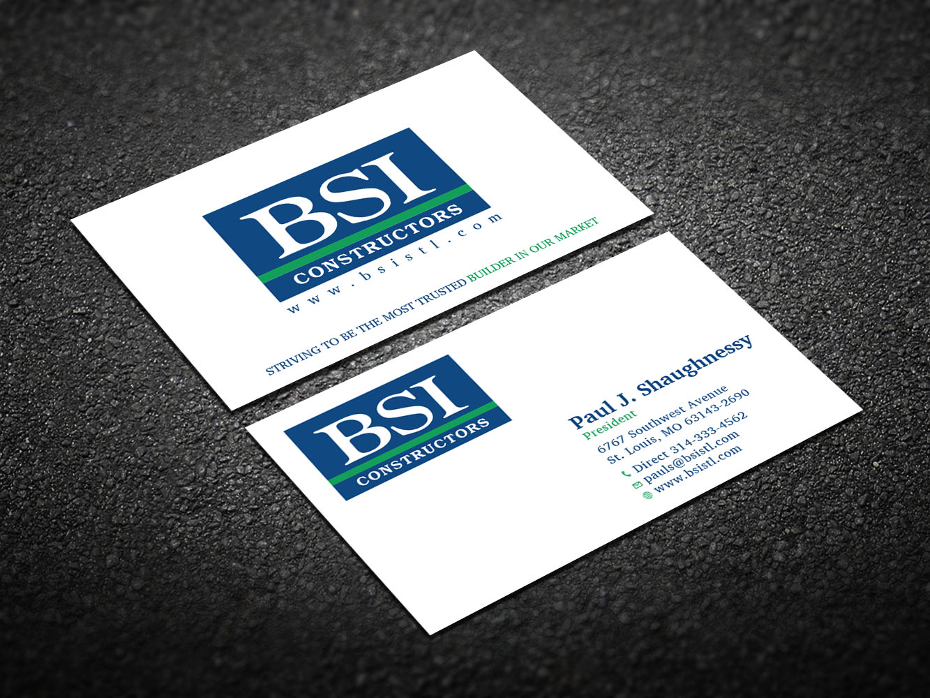 Business Card Design by Verified artistry (Design garden) for BSI Constructors | Design #10422492
