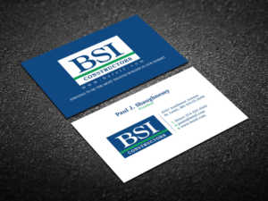Business Card Design by Verified artistry (Design garden) for BSI Constructors | Design: #10422494