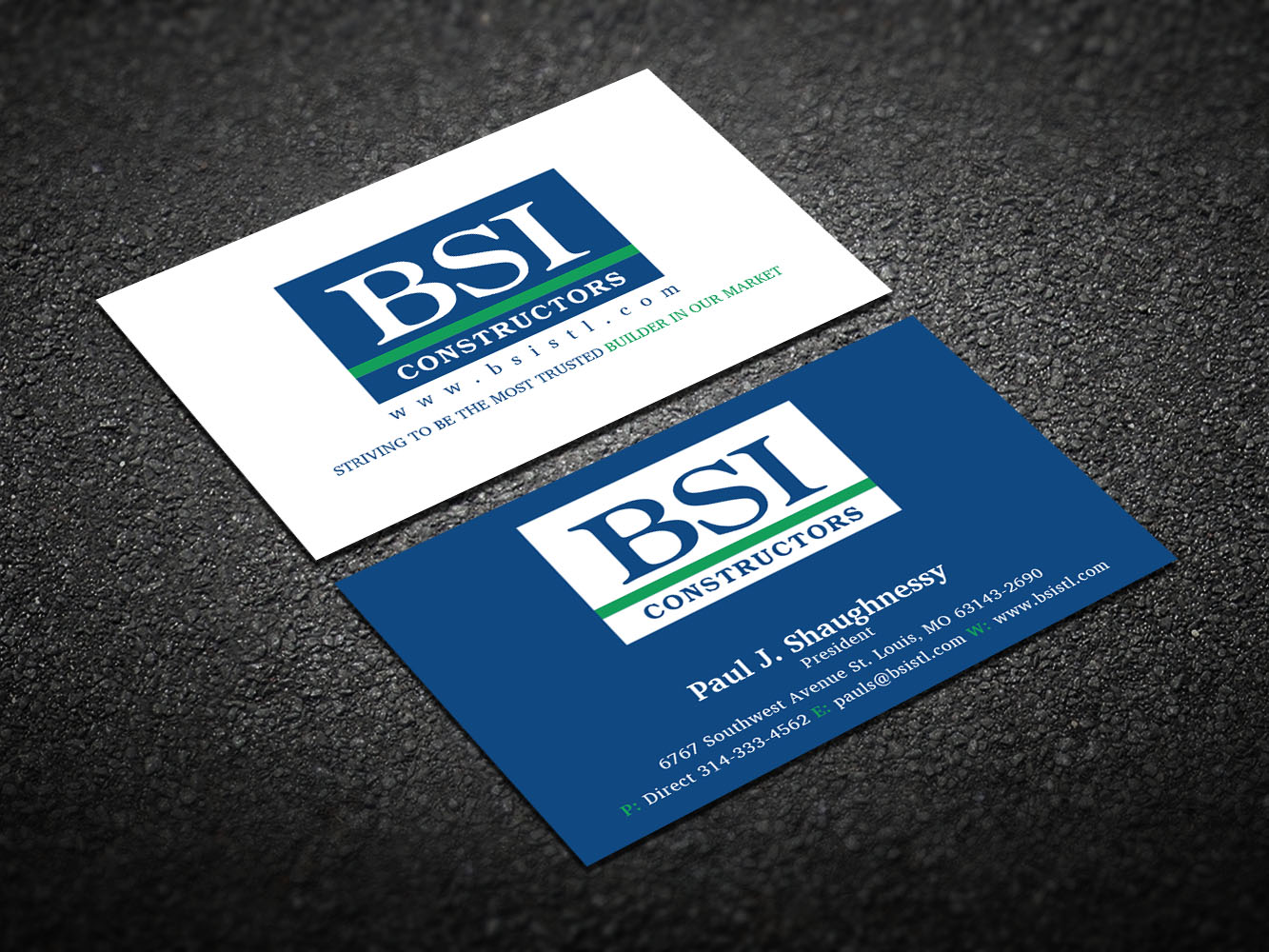 Business Card Design by Verified artistry (Design garden) for BSI Constructors | Design #10422496