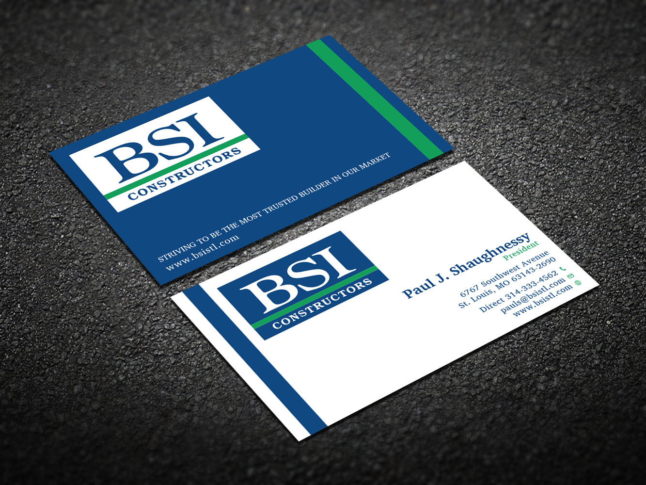 Diseño de Tarjeta de Presentación por Verified artistry para BSI Constructors | Diseño #10422508