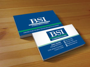 Business Card Design by Creations Box 2015 for BSI Constructors | Design: #10402077