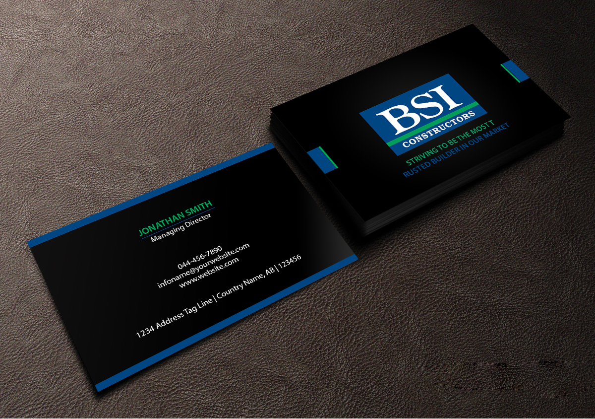 Business Card Design by Creations Box 2015 for BSI Constructors | Design #10402078