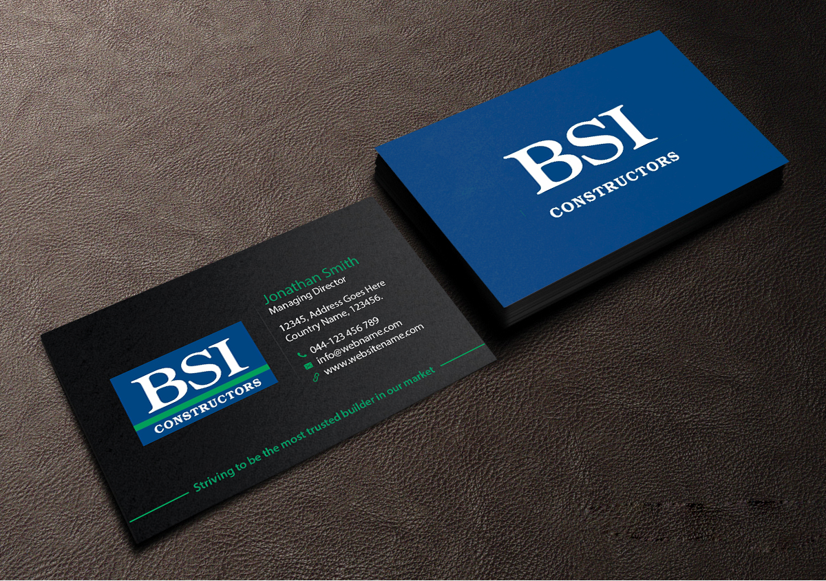 Diseño de Tarjeta de Presentación por Creations Box 2015 para BSI Constructors | Diseño #10402080