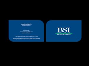 Business Card Design by Creations Box 2015 for BSI Constructors | Design: #10402083