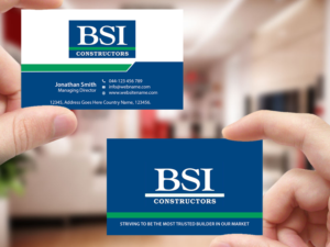 Business Card Design by Creations Box 2015 for BSI Constructors | Design: #10402089