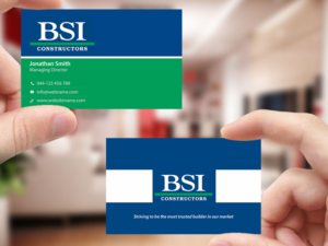 Business Card Design by Creations Box 2015 for BSI Constructors | Design: #10402091