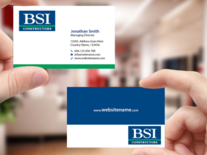 Business Card Design by Creations Box 2015 for BSI Constructors | Design: #10402094