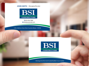 Business Card Design by Creations Box 2015 for BSI Constructors | Design: #10402096