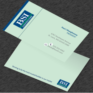 Business Card Design by M2-VisualArt for BSI Constructors | Design: #10412540