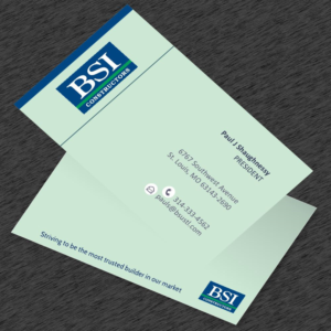 Business Card Design by M2-VisualArt for BSI Constructors | Design: #10412673