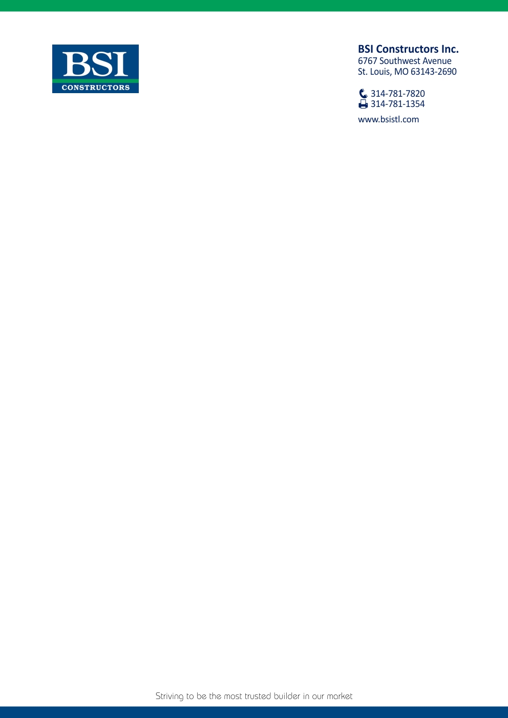 Diseño de Tarjeta de Presentación por M2-VisualArt para BSI Constructors | Diseño #10425369