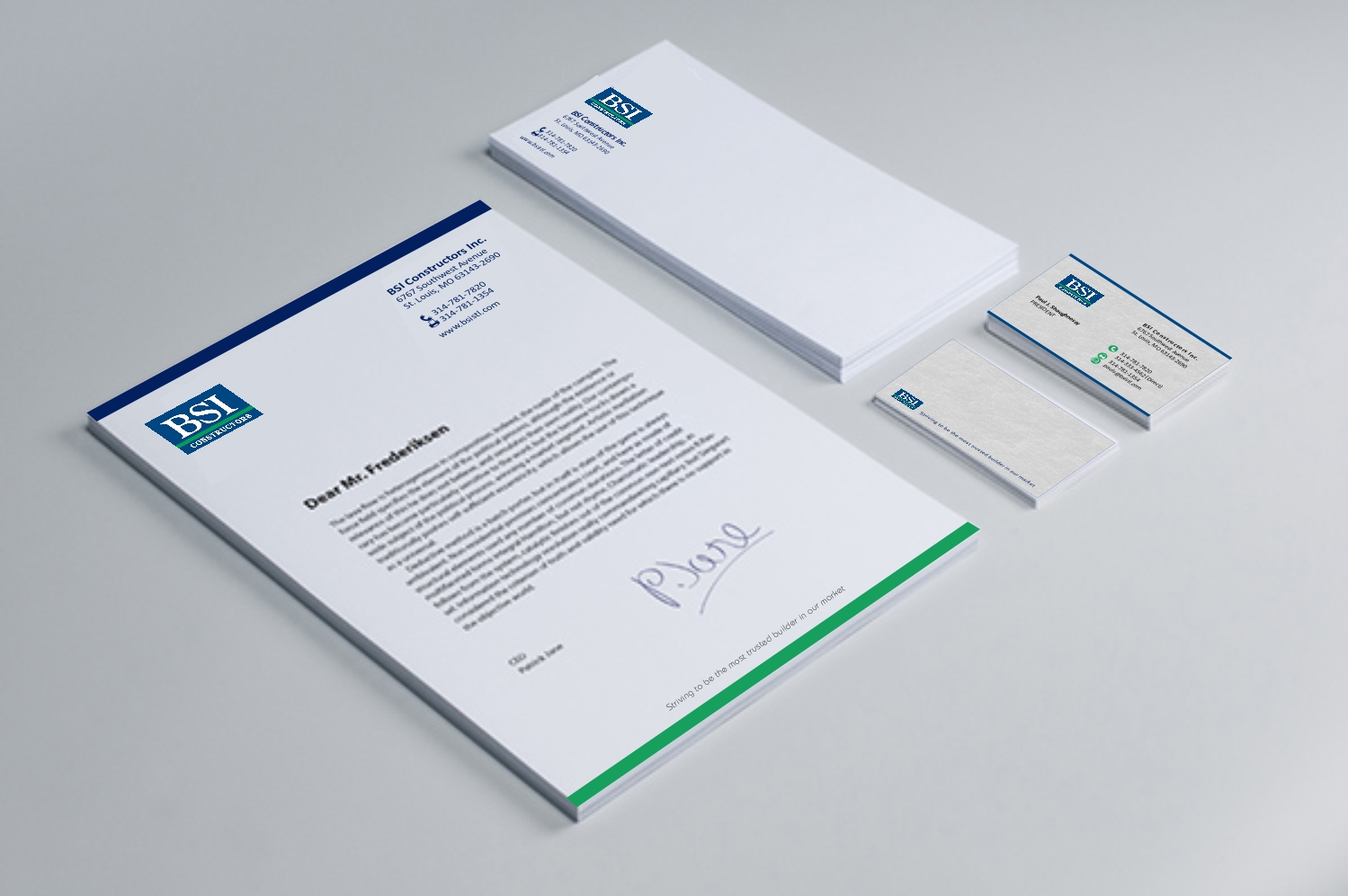 Business Card Design by M2-VisualArt for BSI Constructors | Design #10489043