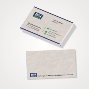 Business Card Design by M2-VisualArt for BSI Constructors | Design: #10498802