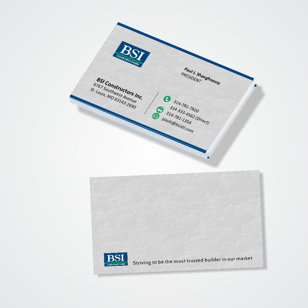 Business Card Design by M2-VisualArt for BSI Constructors | Design #10498816