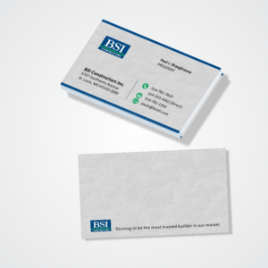 Business Card Design by M2-VisualArt for BSI Constructors | Design: #10498816