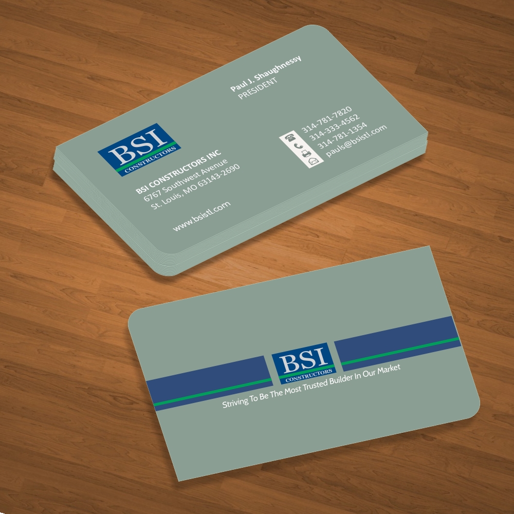 Business Card Design by M2-VisualArt for BSI Constructors | Design #10654532