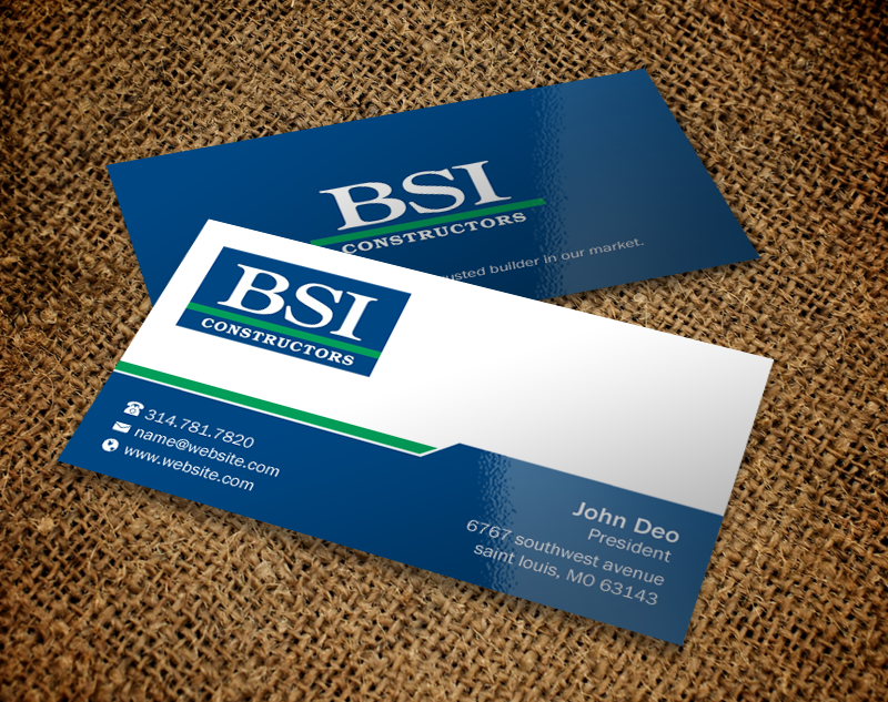 Business Card Design by Brand aid for BSI Constructors | Design #10392483