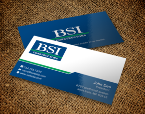 Business Card Design by Brand aid for BSI Constructors | Design: #10392483