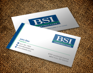 Business Card Design by Brand aid for BSI Constructors | Design: #10392530