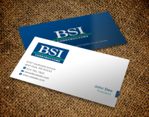 Business Card Design by Brand aid for BSI Constructors | Design: #10392533