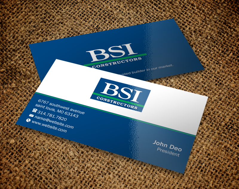 Diseño de Tarjeta de Presentación por Brand aid para BSI Constructors | Diseño #10392534