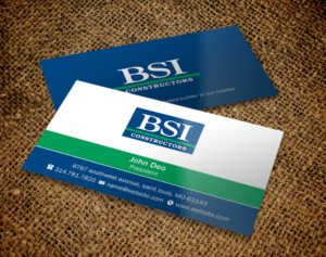 Business Card Design by Brand aid for BSI Constructors | Design: #10392535