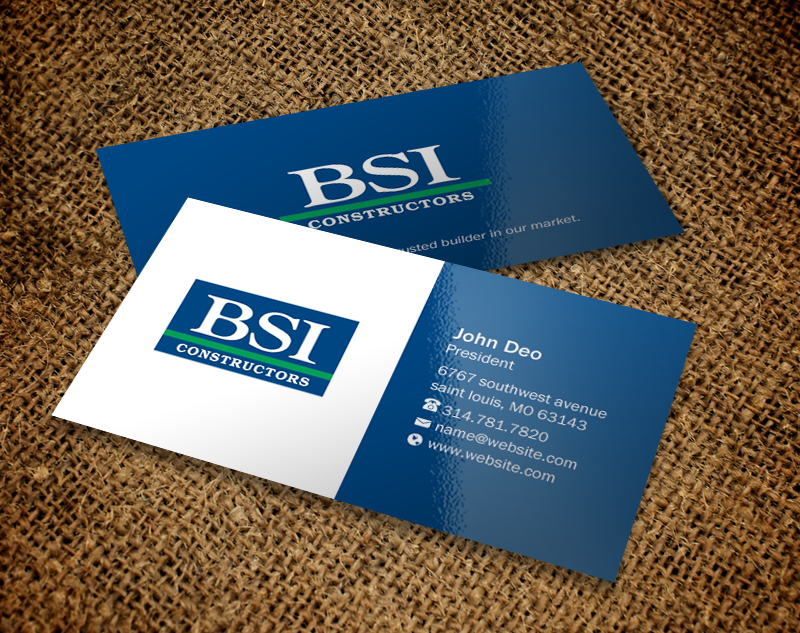 Business Card Design by Brand aid for BSI Constructors | Design #10392542