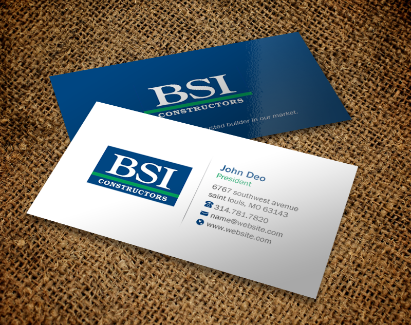 Business Card Design by Brand aid for BSI Constructors | Design #10394627