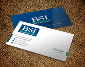 Business Card Design by Brand aid for BSI Constructors | Design: #10538091