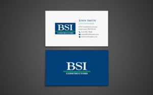 Business Card Design by chandrayaan.creative for BSI Constructors | Design: #10392466