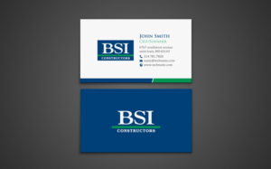 Business Card Design by chandrayaan.creative for BSI Constructors | Design: #10392470