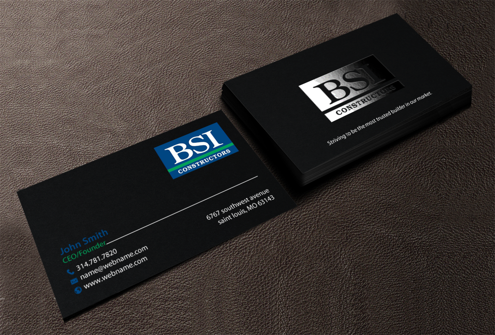 Diseño de Tarjeta de Presentación por chandrayaan.creative para BSI Constructors | Diseño #10392485